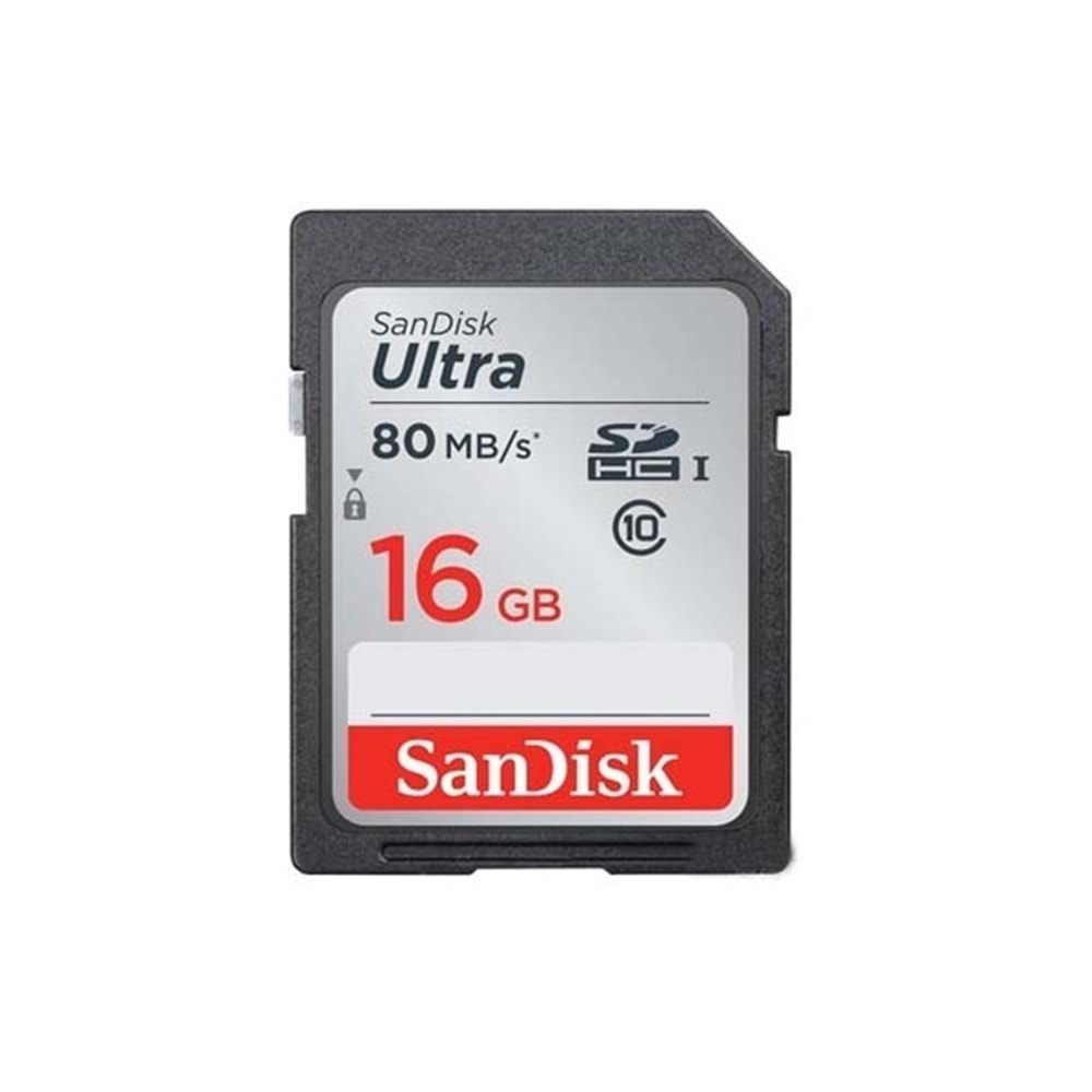 SanDisk 16Gb Ultra Sdhc 80Mb/S Sd Hafıza Kartı